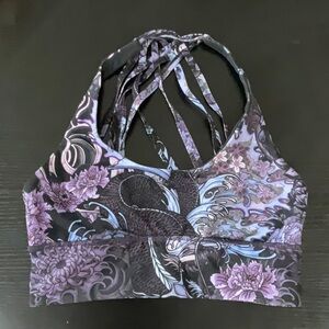 Floral Purple Sports Bra lululemon size 6